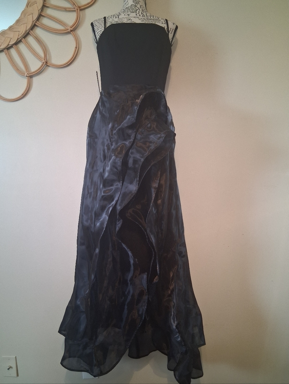 Anthropologie Hutch Black Cascading Ruffle Dress Size S - Picture 4 of 13